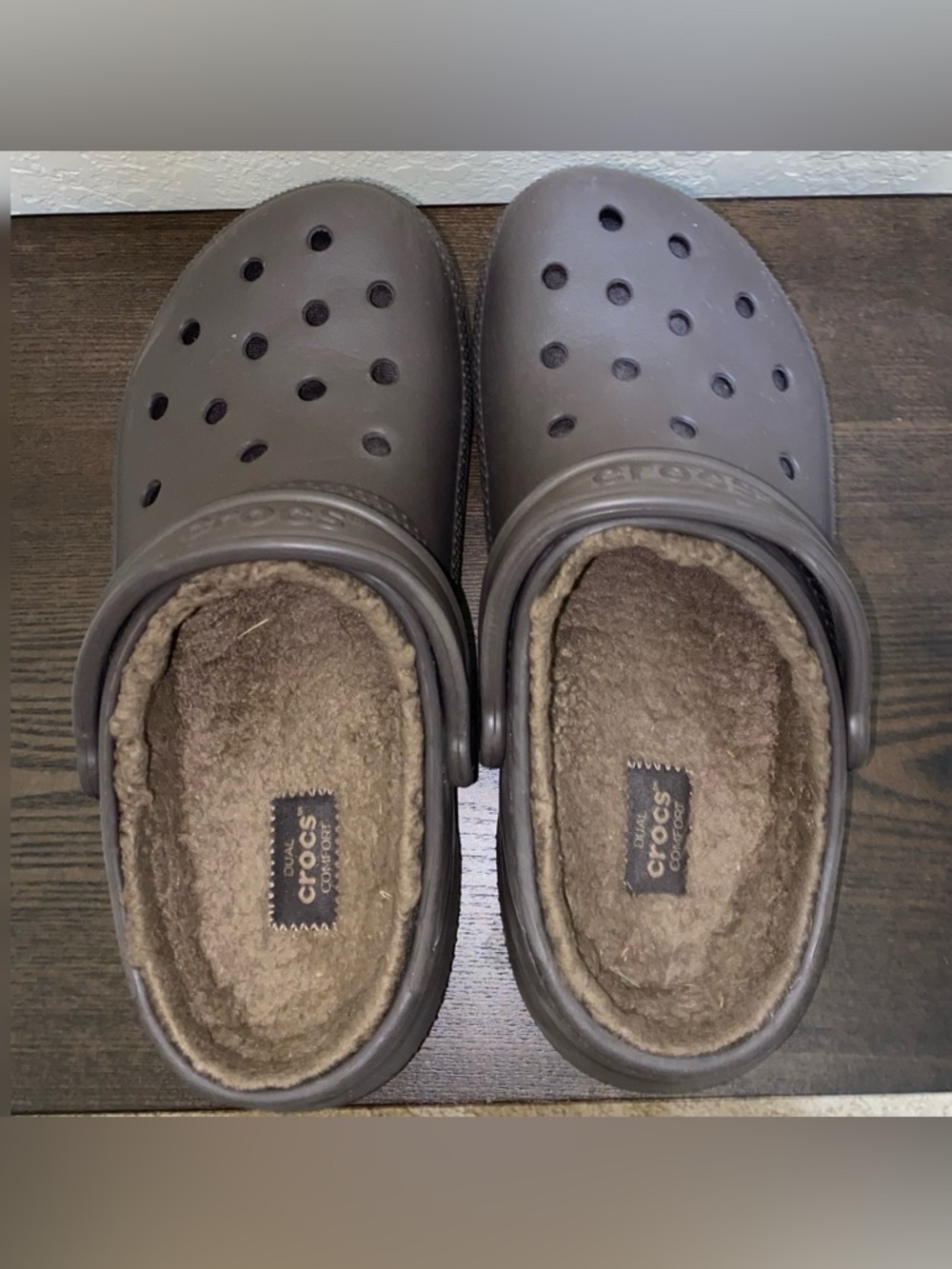 Brown Crocs Classic Lined Clogs - Picture 2 of 5